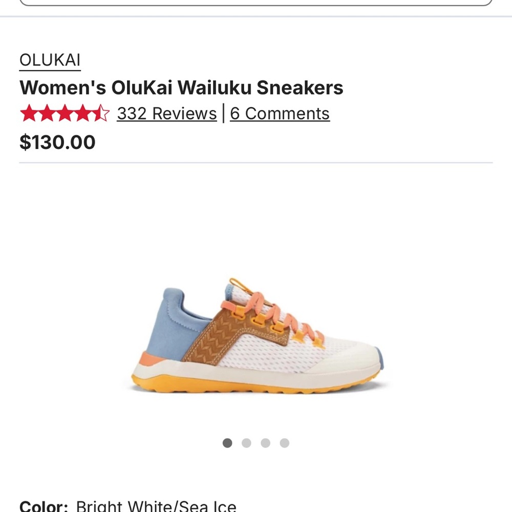 Olukai Women's Wailuku Sneakers - White and Blue